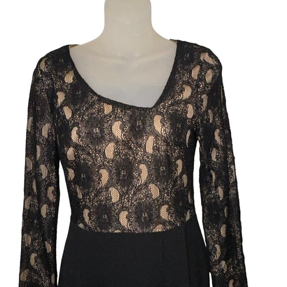 Dress The Population Chante Black Lace Mini Dress Cocktail Sexy size S New - Picture 4 of 8